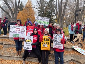 A number of Elk Island Local 28 teachers attended a rally in support of education at the Legislature on Oct. 22. Photo supplied