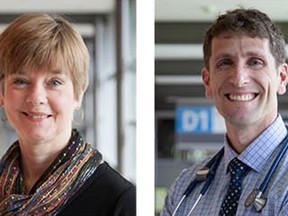 Dr. Wendy Edwards, local pediatrician and chief of pediatrics at Chatham-Kent Health Alliance, and Dr. Dax Biondi, family physician and chief of emergency medicine, will take part in online Q&A on respiratory viruses this Wednesday. (Handout)