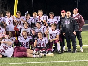 The Algonquin Barons beat the SJSH Bears in senior boys football action Friday night 36-11 at the Mike O'Shea Football Field.