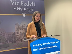 Catherine Mathewson, CAO of the District of Nipissing Social Services Administration Board, speaks about the increase in funding to hire additional paramedics.
