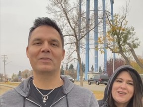 Calgary-based music duo, Scarlett Butler, made up of songwriters Joni Delaurier and Troy Kokol, shot part of their Alberta-wide music video in Fort Saskatchewan. Photo Supplied.