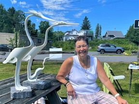 Kay Brownwell was one of about two dozen artists to take part in the newly created Art in the Park program in Magnetawan this past summer.  Brownwell's specialty is sculptures.