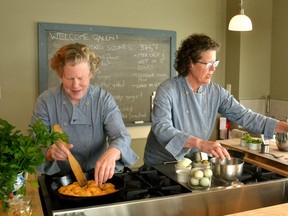 Trained chefs Janet Sinclair and Liz Mountain have revived their acclaimed Chez Soleil hands-on cooking school at Stamp House bed and breakfast in Stratford.  (Galen Simmons/The Beacon Herald)