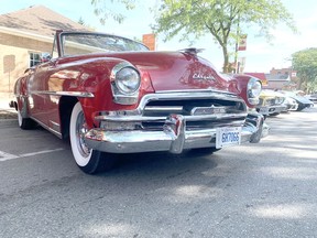 Bob Boles had his 1954 Chrysler Windsor convertible on display at the Art Kemp Memorial Car Show in Thamesville in early September. Peter Epp photo