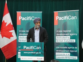 Minister of International Development Harjit Sajjan announced the launch of PacifiCan offices in Northern B.C. at UNBC Thursday morning.