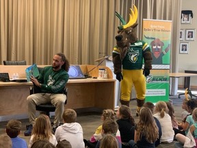 Students at Glen Allan Elementary, in Grades 1 and 3, learned about the importance of community thanks to a book launch from the Edmonton Elks. Photo supplied
