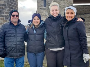 Norman Bruneau, Kim Girard. Angel Gardner and Natalia Agon were getting ready to set out for a walk to raise awareness of the benefits of exercise on diabetes self-management.