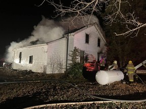Chatham-Kent firefighters from Station 5 Tupperville, Station 6 Dresden and Station 8 Thamesville responded to a house fire on Croton Line early Monday. There were no injuries. (Handout)