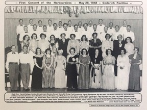 Harbour Aires choir in May 1948. It was noted that the women's choir was for this concert only.