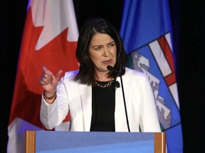 Premier Danielle Smith speaks at the Calgary Chamber of Commerce luncheon on Nov. 18. JIM WELLS/Postmedia