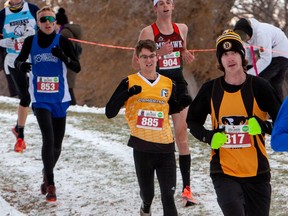 Adam Kalab (885) of Nepean represented Cambrian College at the CCAA Cross-country Running Championships in Medicine Hat, Alta. on Nov. 12.