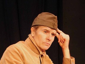 Matt Evans in the musical, Billy Bishop Goes to War.