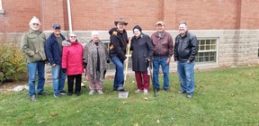 The formal start of upgrades to the Arkona Baptist Church was held a few weeks ago with a traditional 'first shovel in the ground' ceremony.  Handout/Sarnia This Week