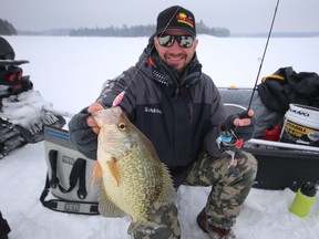 Crappies are a good option early in the ice season because they can be found in smaller waters that freeze before bigger lakes across the Sunset Country region.