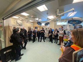 A first-ever emergency drill for the North Bay Police Services' Emergency Response Team at the North Bay Regional Health Centre