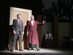 Michael Donnelly and Mike Bullett star in the Kingston Meistersingers' "The Producers," playing at the Octave Theatre.