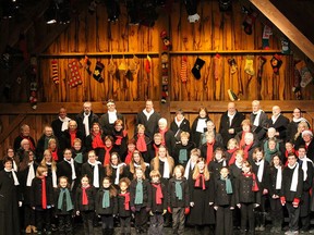 The Westben choir, with 82 voices, returns for a new Christmas concert in The Barn on Saturday December 3 at 2 p.m. and Sunday, December 4 at 2 p.m. Joining in the fun are special guests, Warkworth's own Stratford and Shaw actors Chick Reid and Tom McCamus, sharing some wonderful stories of the season. SUBMITTED PHOTO