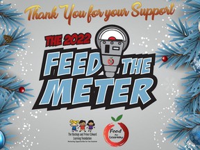 For the 14 year, FEED THE METER will run for the entire month of December in Picton, Trenton and Belleville in support of Student Nutrition Programs in Hastings and Prince Edward Counties.