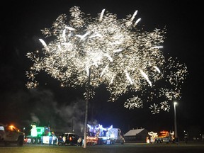 A festive display of twinkling lights and fireworks ushered in the Christmas season in Asphodel Norwood on Saturday, November 26. This was the 25th year for the village's annual Santa Claus Parade. SUBMITTED PHOTO
