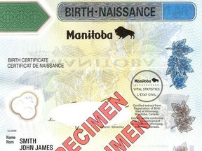 Manitoba Birth Certificate from Department of Vital Statistics. Southern Chiefs Organization (SCO) Grand Chief Jerry Daniels condemned the province back in February after learning that some Indigenous families were being told they could not register their child’s chosen name.