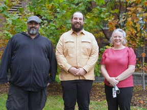 Andrew Perrins (left) is a registered practical nurse, Jacob Wickson is a registered nurse and Rebecca McAuley is a social worker. They are part of the early psychosis intervention program team at the Brant Community Healthcare System. Submitted