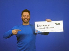 Adam Conti of Brantford is celebrating yet another windfall. Submitted