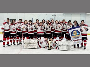 The Brantford Minor Hockey Association's under-16 AAA team recently captured Kingston's Clash in YGK. Members of the team include Ben Ellis, Brandon Balcar, Noah Caswell, Owen Ardy, Nathan Crane, Jack Bertrand, Blake Curran, Evan Bradacs, Jack Havers, Darcy Dewachter, Cale Arvai, Tyler Demeyere, Frankie Lecce, Jack Ferras, Emerson Verschoore, Will Rowe and Brady Marr. SUBMITTED