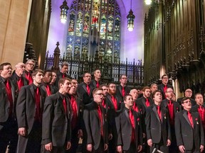The Toronto Northern Lights men's barbershop chorus will perform with the Brantford Symphony Orchestra on Dec. 10 at the Sanderson Centre in Brantford.