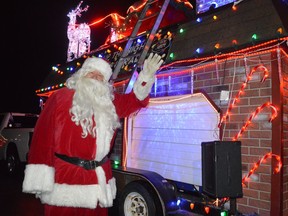 Santa Claus waves to parade participants as they line up at South Grenville District High School for the Light Up the Night.
Tim Ruhnke/The Recorder and Times