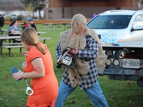 This guy was a real cut-up, at the Optimist Club of Cornwall's Trunk or Treat activity. Photo on Monday, October 31, 2022, in Cornwall, Ont. Todd Hambleton/Cornwall Standard-Freeholder/Postmedia Network