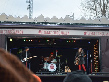 Tenille Townes performing on the CP Holiday Train on Monday November 28, 2022 in Finch, Ont. Shawna O'Neill/Cornwall Standard-Freeholder/Postmedia Network