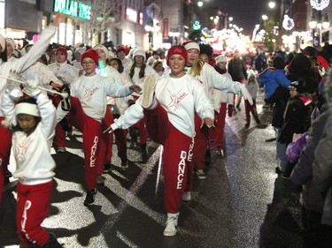 Nearly 90 businesses and organizations took part in this year's 2022 Nighttime Santa Parade in downtown Kingston on Saturday, Nov. 19, 2022. Meghan Balogh/The Kingston Whig-Standard/Postmedia Network