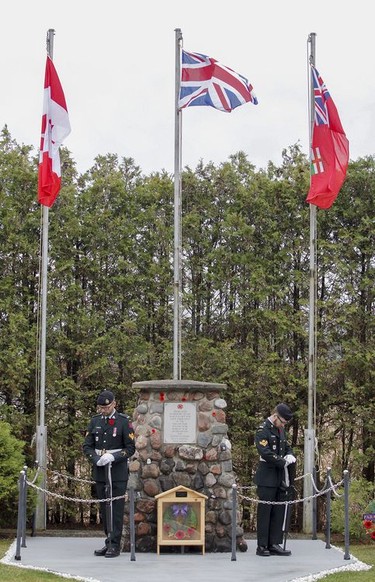 The Matthew J Dawe Memorial Branch Remembrance Day cenotaph service in W. C Warnica Memorial Park in Kingston, Ont. on Friday, Nov. 11, 2022.