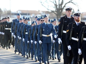 A parade began a special ceremony for Maj.-Gen. Reg Weeks during an unveiling of a monument to the “father of the Intelligence Branch” at Canadian Forces Base Kingston on Saturday.