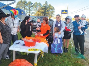 Photo by Jacqueline Rivet
Many families stopped in at Community Living Espanola for a trick or treating good time. Excited for Halloween are Christina, Liz, Jason, Emma, Sky, Connie, Kylie, Madison, Deserea, Peyton, Matt and Hazel.