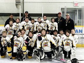 Members of the Mitchell U13 Local League team show off their medals after winning their divison in the 66th Mitchell Pee Wee tournament Nov. 13. SUBMITTED
