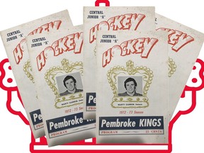 A picture of 1972-73 Lumber Kings program.