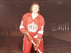 Forward Gord Barratt at the PMC in 1972-73 season.