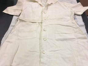 A Junior Red Cross uniform that belonged to founder Adelaide Clayton. (Stratford-Perth Archives)