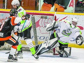 Goalie Jake Marois has been a standout for the Espanola Kings of the NOJHL since returning from the injured list. HOCKEY NEWS NORTH