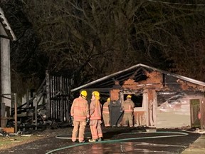 An early morning fire that started in a garage on Orchard Avenue in Delhi on Sunday caused an estimated $600,000 damage.