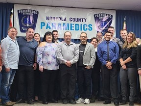 Norfolk County Paramedic Services held its inaugural Night of Celebration in honor of paramedic achievement and service on October 26 at the Simcoe Legion.  CONTRIBUTED PHOTO