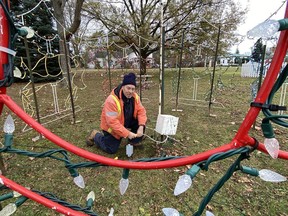 It's beginning to look like Panorama in downtown Simcoe. Roger Cruickshank, past president of the Simcoe Panorama of Lights group, was among a handful of people prepping Wellington Park in Simcoe on Monday for this year's light show. The event kicks off this Saturday, December 3. SIMCOE REFORMER