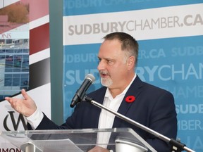 Jeff Bangs, board chair of Laurentian University, was the guest speaker at the Greater Sudbury Chamber of Commerce luncheon in Copper Cliff on Nov. 10.