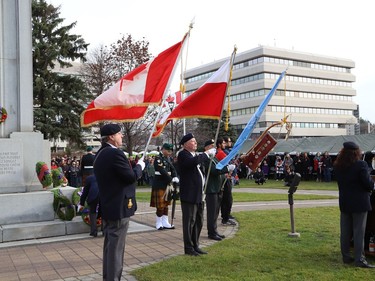 Branch 564 of the Royal Canadian Legion held a Remembrance Day Service at the Memorial Park Cenotaph in Sudbury, Ont. on Friday November 11, 2022. John Lappa/Sudbury Star/Postmedia Network