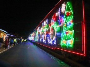 The Canadian Pacific Holiday Train made a stop at the CP Rail station on Elgin Street in Sudbury, Ont. on Wednesday November 30, 2022. The CP Holiday Train returned "to the rails this season on its first cross-continent tour in three years, following virtual concerts in the pandemic years of 2020 and 2021," said a release issued by CP. "The train will again raise money, food and awareness for local food banks in communities along the CP network." There were free musical performances by Aysanabee and Tenille Townes. John Lappa/Sudbury Star/Postmedia Network