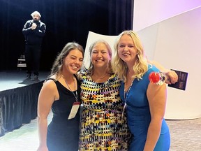 Tourism lead Meredith Maywood (centre) pictured at the awards night with Tourism Oxford staff members Karlee Slattery (left) and Emily Van Straten (right).
(Submitted photo)