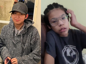 Wetaskiwin RCMP are asking for the publicÕs assistance to locate 14-year-old Theron Littlechild (left)and 13-year-old Nazareth Bull who were last seen on Dec. 21.
RCMP
