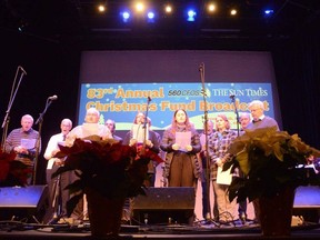 The Faith Lutheran Church Choir of Desboro performs at the 83rd annual CFOS-Sun Times Christmas Fund Broadcast at the Roxy Theatre in Owen Sound on Sunday, December 4, 2022.