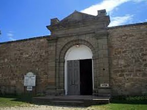 Huron County Gaol entrance.